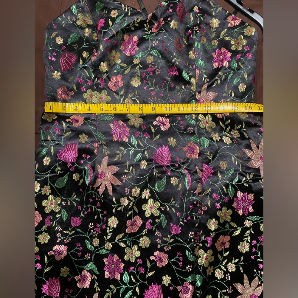 Lulu's Black Maxi Dress with Pink Floral Design - Picture 8 of 10